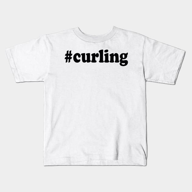 #curling Kids T-Shirt by Dojaja